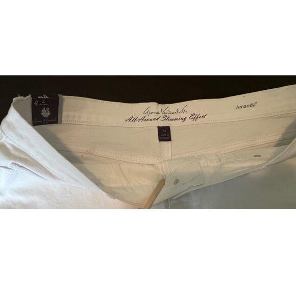 Gloria Vanderbilt Amanda denim shorts Short length classic rise size 18 white - Picture 5 of 9